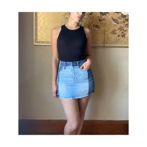 Denim Colorblock Mini Skirt Madewell 25